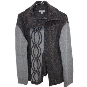 1242 PBJ Sport Button Up Textured Cardigan Sweater Sz.L Womens
